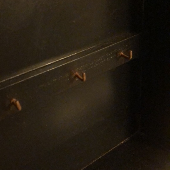 Vintage Key Holder. Black. Wood. Paint off in areas on back. Can be touched up. - Picture 6 of 16